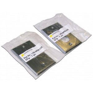 Flash mounting socket faceplate, 1 or 2 sockets, stainless steel